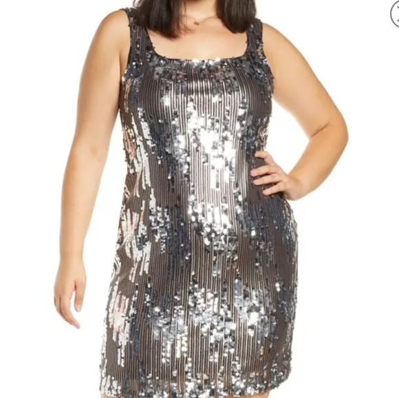 Leith Sequin Minidress Plus Size NWT - Picture 3 of 6